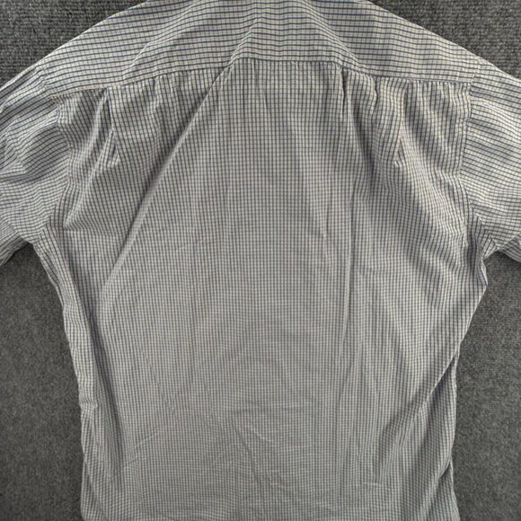 Gitman Bros Long Sleeve Button Up Shirt Men Cotton Blue Yellow Plaid 16.5 33 - Picture 12 of 13